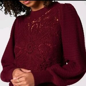 Joie Burgundy Crew Neck Sweater
